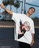 Popeye printed cotton oversized T-shirt, short sleeves, XS - XXXL, India origin