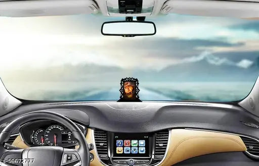 Multicolor acrylic Saibaba idol for car or home decor, divine spiritual gift item with attractive design and excellent cuts