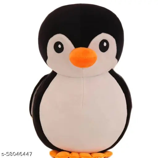 Black plush penguin teddy bear toy (28 cm), ideal for kids' birthday or baby gifts