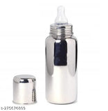 Stainless-Steel 302 grade baby bottle, lightweight, leakage-proof, easy clean design - 250ml (pack of 2)