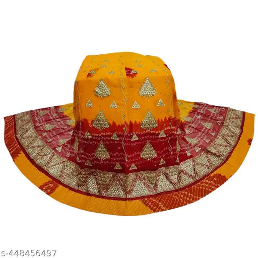 Embroidered Georgette Rajputi Poshak set - high-quality Indian party dress with choli, dupatta, lehenga, and odhni