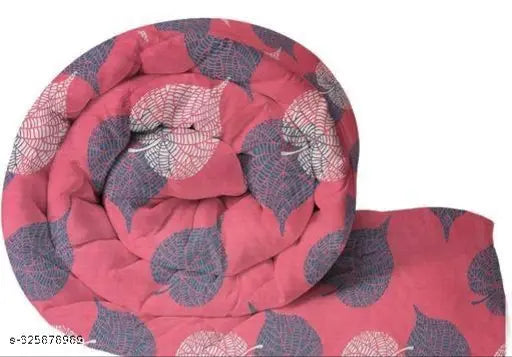Cotton floral comforter for mild winters and AC rooms, ideal for home comfort - Made in India