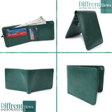 Leather Classic Royal Fancy wallet, compact size with 2 compartments, solid pattern, ideal for men's pocket money organization
