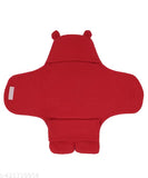 Red fleece lightweight baby sleeping bag, soft for newborns, classic evergreen print design