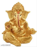 Handcrafted resin Ganesha statue for home, temple, or car dashboard. Versatile decorative figure, perfect for pooja, office, or gift. Made in India, brings wealth, health, peace, and happiness per Vastu guidelines