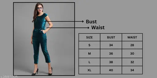 Green velvet jumpsuit, short sleeves, luxurious women's fashion from India