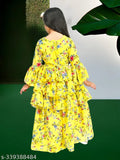 Chiffon kids' casual kurta and sharara set, A-line with printed pattern, comfortable summer wear for girls aged 1-7, Indian origin