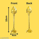 Brass Pooja Samagri Vel combo offer: Om Vel (15cm) for Poojaroom, Vel (8cm) for wallet pocket - sacred symbol of wisdom, valour, and triumph in Indian culture