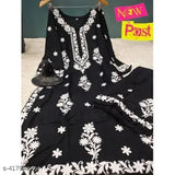 Chikankari rayon kurta and palazzo set, embroidered net Indian ethnic wear for women, multiple sizes available