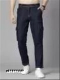 Black denim wide leg bell bottom jeans, straight fit for men - loose, comfortable fashion