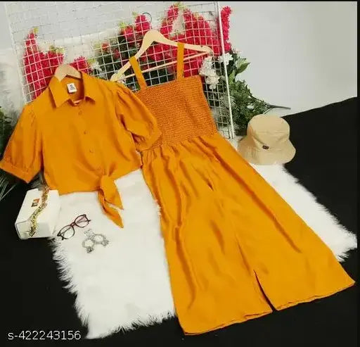 Women's solid 2-piece dress with stylish shrug, poly crepe fabric, perfect for parties or events