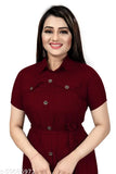 Rayon solid-colored women's kurti from India, short sleeve fashion for XXS to XXXL sizes