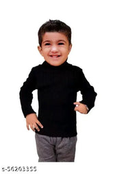 Boys black wool highneck sweater, pack of 1 in various sizes from 0-6 months to 8-9 years. Wool sweater on hanger