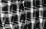 Cotton checked long-sleeve shirt for women, stylish fit in various sizes (XXS-XL), Indian origin