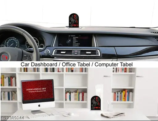 Multicolor acrylic Chhatrapati Shivaji Maharaj statue for home decor, car dashboard, office study table, or temple pooja. Ideal gift item with attractive design and divine look