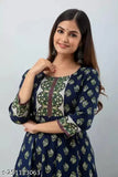 Rayon printed combo three-quarter sleeve Kurti for women and girls, India origin