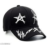 Fabulous Men's cotton baseball cap, unisex trendy printed design, made in India