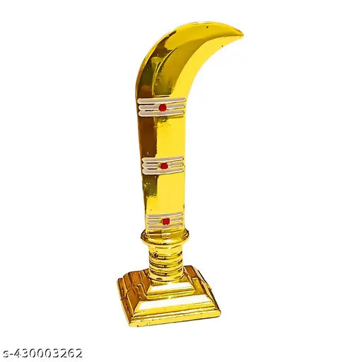 Gold God knife, intricately designed religious idol for home decor and gifting, showcased on display stand
