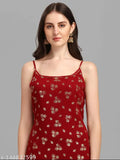 Georgette printed sleeveless kurta set with palazzo bottoms for women, Jivika Graceful, Indian origin" (125 characters)