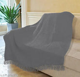Dark grey waffle-pattern cotton travel throw, perfect for baby beds & sofas - Amitra brand