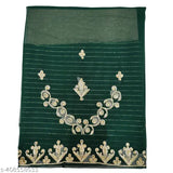 Embroidered Georgette Rajputi Poshak for women, featuring Aari and stone work. Semi-stitched Lehenga, Kurti, Odni, and Satin Astar set. Suitable for parties and festivals