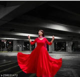 Traditional Indian Anarkali kurti set in Rayon, embroidered for special occasions, featuring three-quarter sleeves and matching dupatta, ideal for women's ethnic wear