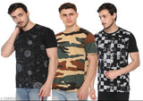 Cotton blend fancy men's printed t-shirts (S: 37in chest, 25in length), Indian designer brand Oasis Garments