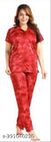Printed satin MALANI loungewear set for women & girls (CIMBO), pack of 2 (Short Sleeve)