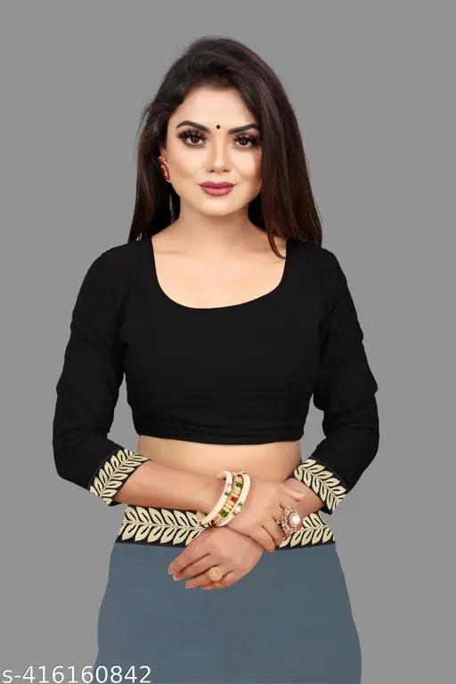 Georgette silk saree with superior Maharani lace border, cotton slub blouse for festive and gifting occasions