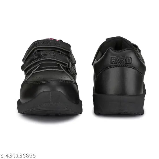 Synthetic leather Avengers school shoes for kids, N2pro Gola solid pattern, Velcro fastening, ideal for boys & girls aged 3-12, made in India
