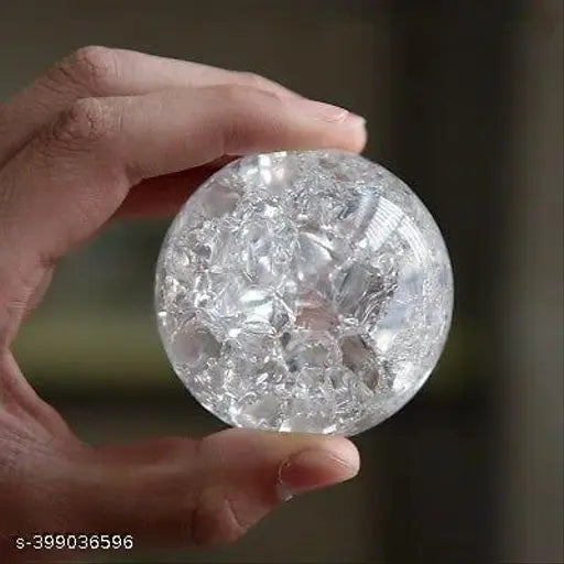 Crystal clear Lante Decor spinning glass ball (5cm) for indoor fountains, pack of 2 - elevate home decor