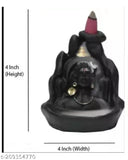 Poly resin Shiv Ganesha Smoke Backflow Combo with 50 cones. Indian god idols for home decoration or gifting