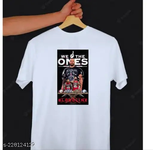 White Nanno Toys Bloodline Head Of the table Full Sleeves t-shirt, Roman Reign design on polyester fabric for men and boys. WWE Superman punch print pattern