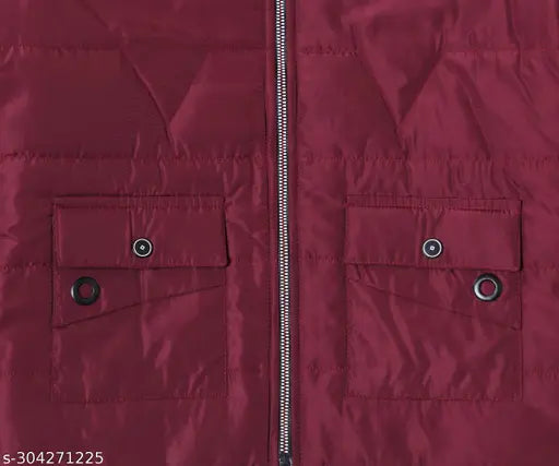 Nylon Indian Fort winter jacket for Boys, solid pattern, long sleeves, premium quality material