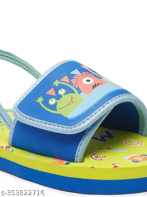 EVA slippers with back support and adjustable strap (Unisex), vibrant cartoon character pattern - kids' footwear for comfort and fun