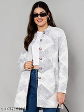 Embroidered net, long-sleeved wool sweater for women. eWools round neck casual design, 100% Acro Wool. Indian winter wear fashion