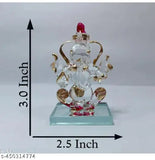 Indian Ganpati Ji/Ganesh Ji car dashboard temple decoration, religious idol on study table