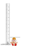 Yellow and orange Lord Ganesha idol combo pack for car dashboards, religious interior accessories from India