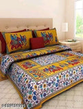Jaipuri printed cotton king size bedsheet with 2 pillow covers, pure cotton, ideal for summer