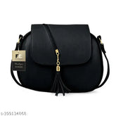 Trendy PU sling bag, solid net design, women's and girls college backpack, free size (10x4x8 inches), made in India