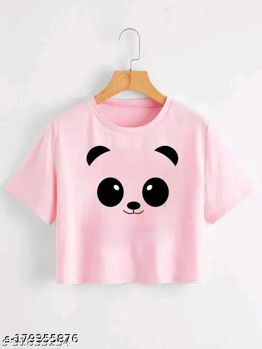 Cotton blend printed net Delhi fashion bazaar crop top, premium quality, short sleeves, available in sizes S-XL