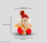 Handcrafted resin Ganesh idol, beautiful Hindu god for home decoration, 4" x 4" x 4", car dashboard statue