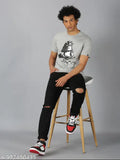 Urbane elegant men's cotton t-shirt, short sleeves, regular fit, organic cotton blend