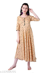 Geometric print plus size rayon meesorra kurti, three-quarter sleeve, printed combo, XL bust 42in, Indian traditional long gown