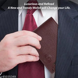 Faux leather wallet for men with 7 detachable cardholders, solid design, durable cloth lining, natural grain texture. Made in India