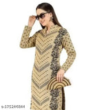 Winter wool kurti, printed combo, three-quarter sleeves, Indian fashion
