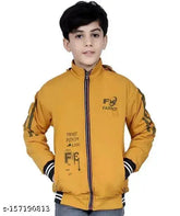 Navy Blue Georgette Boys Jacket Pack 1 | Soft, water-resistant, breathable winter coat for kids aged 10-11