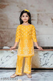 Vibrant printed rayon kurta palazzo set for kids, exuding charm and grace. Sizes: 4-5yrs(24in/26in), 5-6yrs(25in/27in), 6-7yrs(26in/28in), 7-8yrs(27in/29in), 8-9yrs(28in/30in). Made in India