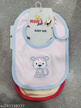 Cotton Kids Hozri baby bib with knot, waterproof backing, adorable cartoon print, soft & comfortable, made in India