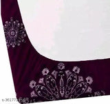 Maroon cotton elastic fitted bedsheet (72x78 inches) with 2 pillow covers, superfine quality from Madhu Textiles